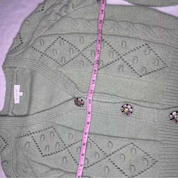 Sandro Mint Cardigan with Embellished Buttons - Picture 10 of 12